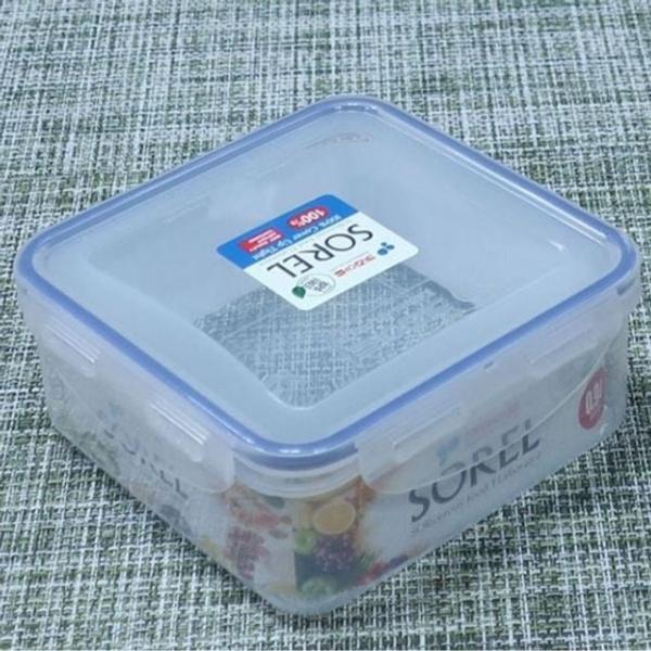 정사각 스텐 밀폐용기 0.9L 반찬통 냉장고 정리 보관통 김치 다용도