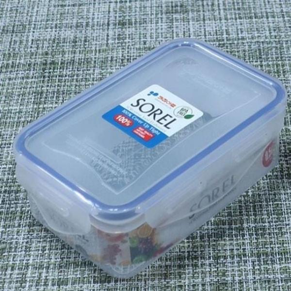 직사각 스텐 밀폐용기 0.5L 반찬통 냉장고 정리 보관 다용도 미니 찬통