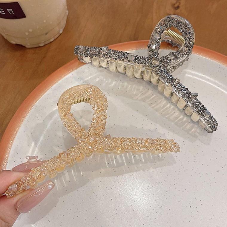 헤어 올림머리 큰집게핀 큐빅 클립 집게핀 집게핀