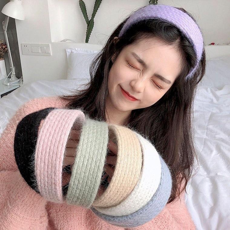니트 파스텔톤 울 머리띠 8컬러 머리띠 겨울 머리띠