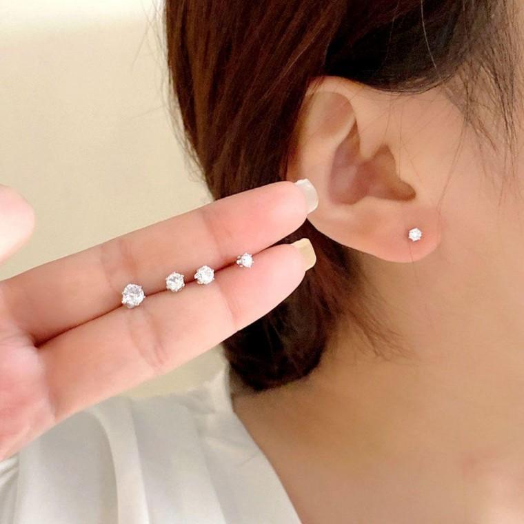 세트 귀걸이 큐빅 S925 귀걸이 심플큐빅 귀걸이 침형