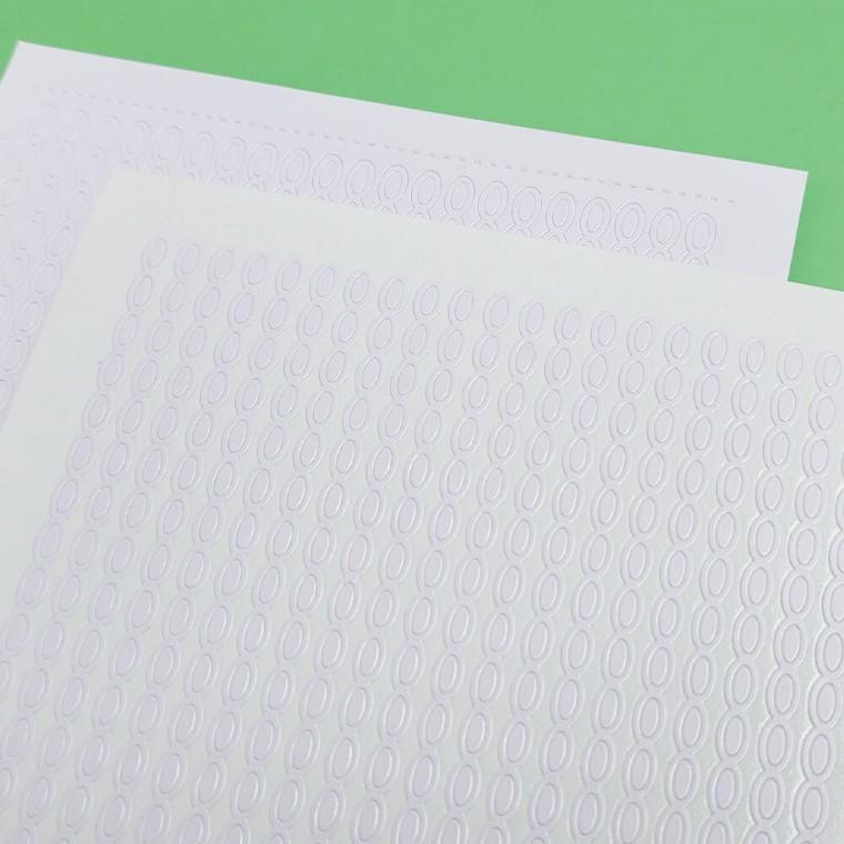 PVC 스티커 체인링 화이트
