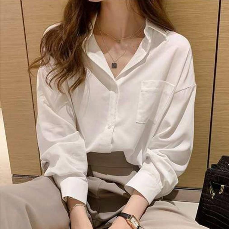 데일리여성셔츠 베이직루즈핏여성셔츠