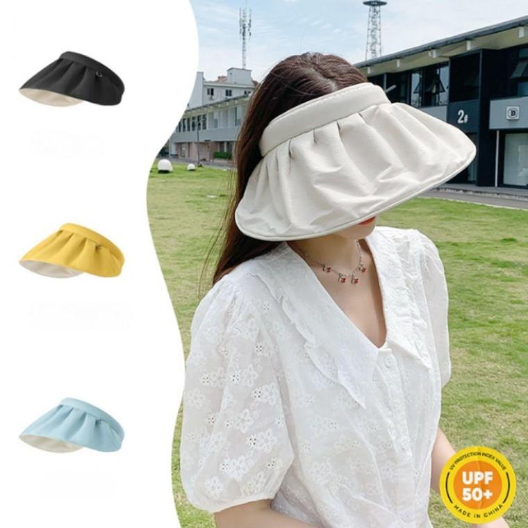 투웨이 썬캡 배색 여성 플 4컬러 자외선 차단