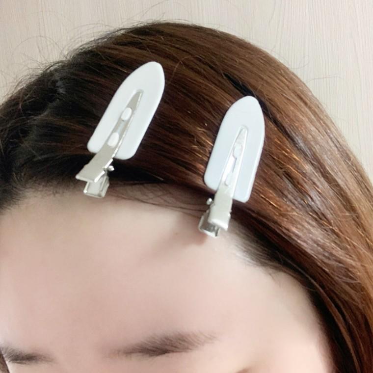 블랙 화이트 메이크업 전용 헤어핀 10P 머리고정 집게핀 삔