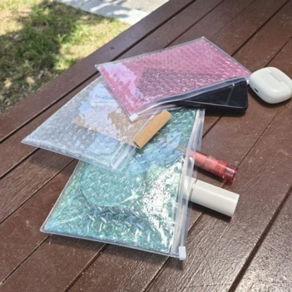 골프용품 지퍼 방수 투명 뽁뽁이 컬러 하트
