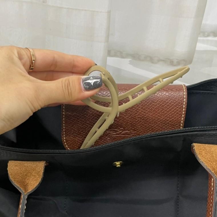 올림머리 반묶음 대왕집게핀 무광 연브라운