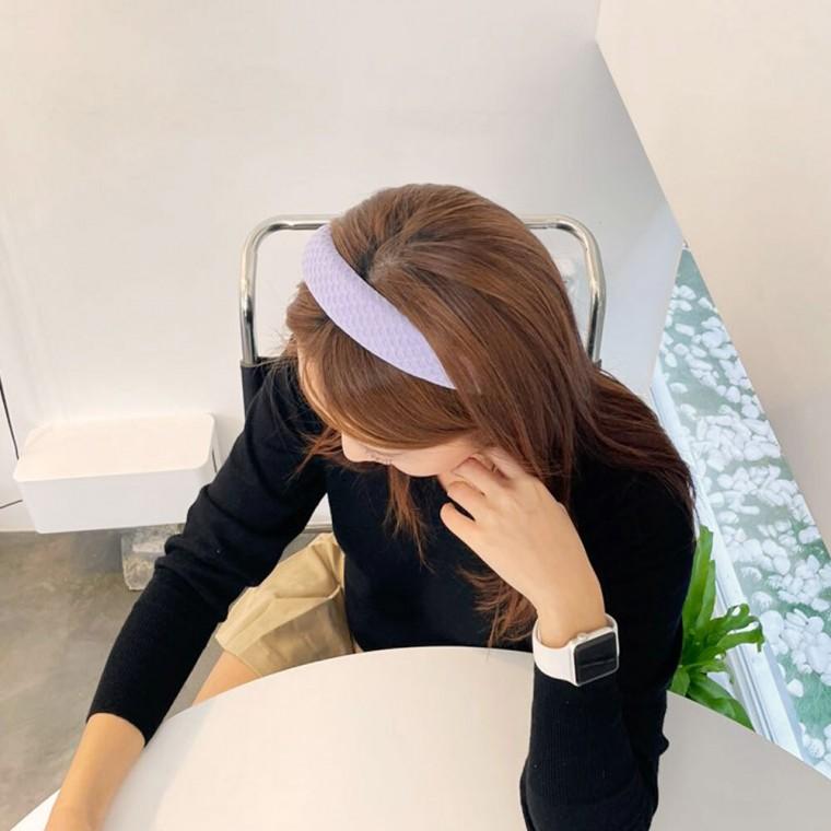 크림 와플 헤어 루프