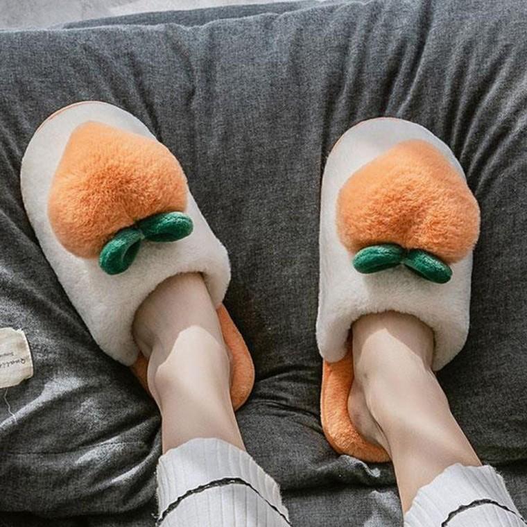 피치 사무실 거실화 소음방지 슬리퍼 털실내화 겨울