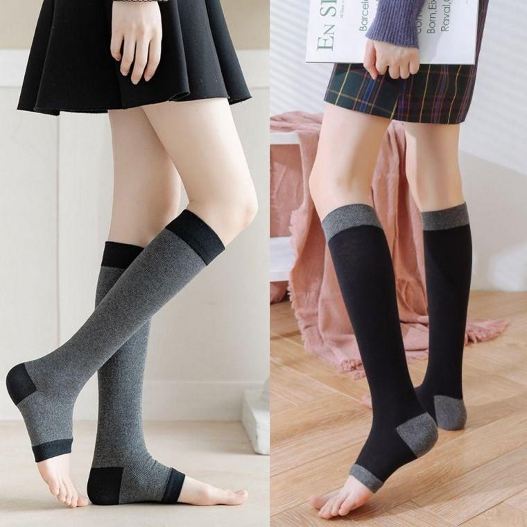 니삭스 요가 투톤 필라테스 양말 반스타킹 오버니삭스