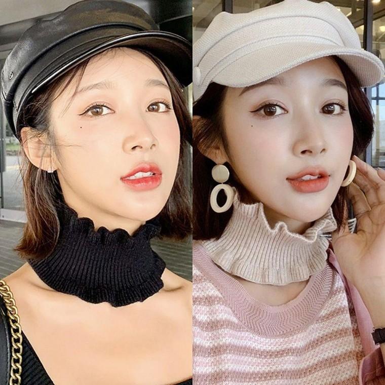 넥워머 페이크 니트 쁘띠 목폴라 공갈 넥스카프 골프