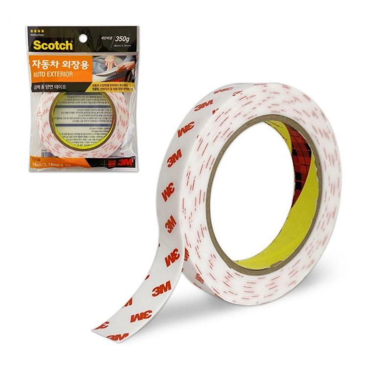 3M 자동차외장용) 18mmX3M 강력 양면테이프(EX130 폼