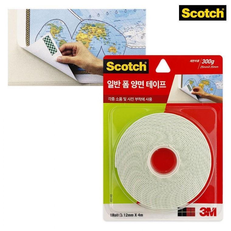 양면테이프(2140) 일반 3M 12mmX4M 폼 사진부착 소품