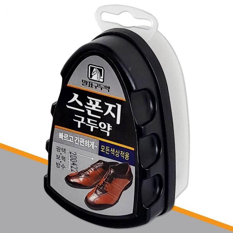 케어 말표 구두약(0131 광택제 모든색상)왁스 스폰지