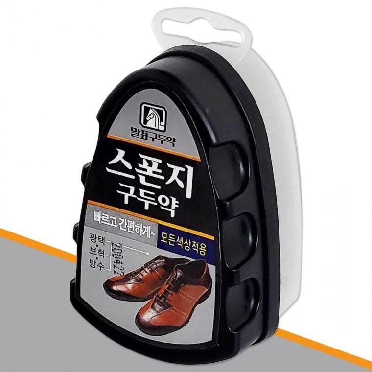케어 말표 구두약(0131 광택제 모든색상)왁스 스폰지
