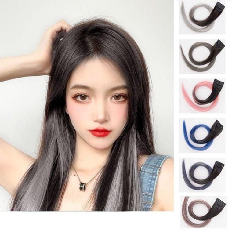 브릿지 부분가발 똑딱이 붙임머리 포인트 투톤