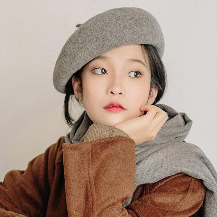 겨울 무지 모자 베레모 핫신상 코디 볼륨 가을
