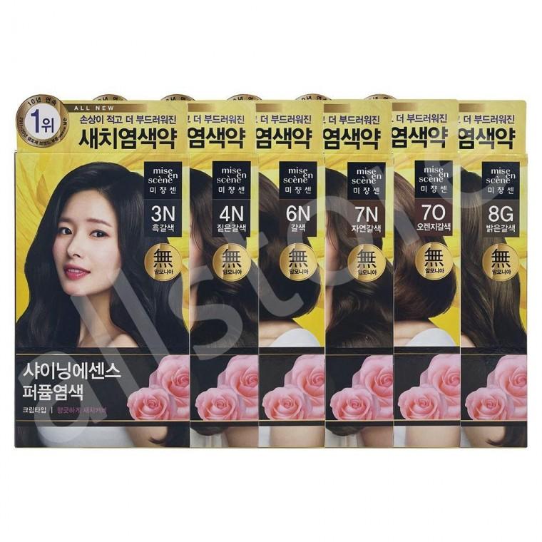 6종중 샤이닝 염색약 선택 미쟝센 에센스