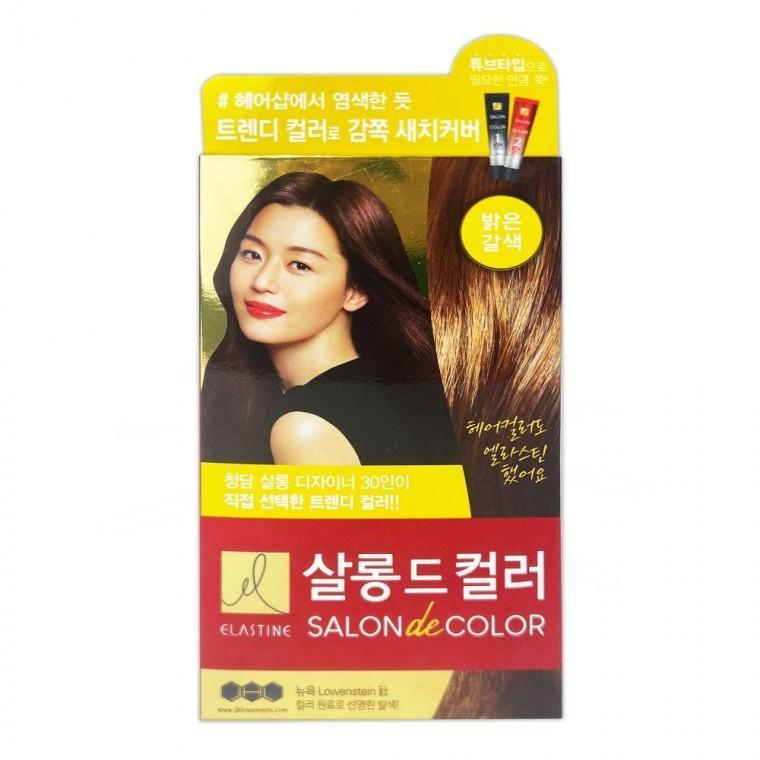 염색약 살롱드컬러 엘라스틴 밝은갈색 1P