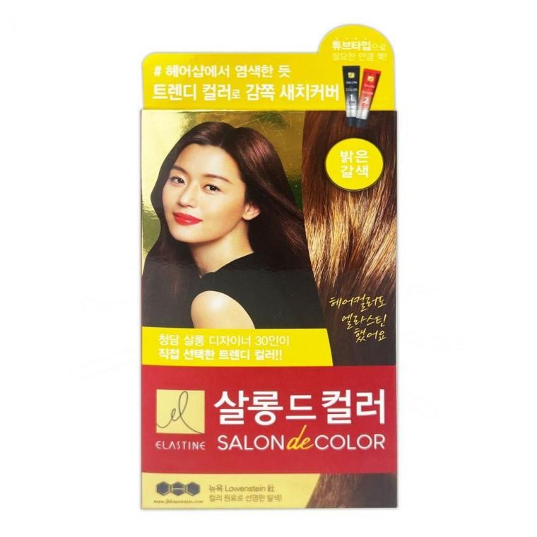 염색약 살롱드컬러 엘라스틴 밝은갈색 1P