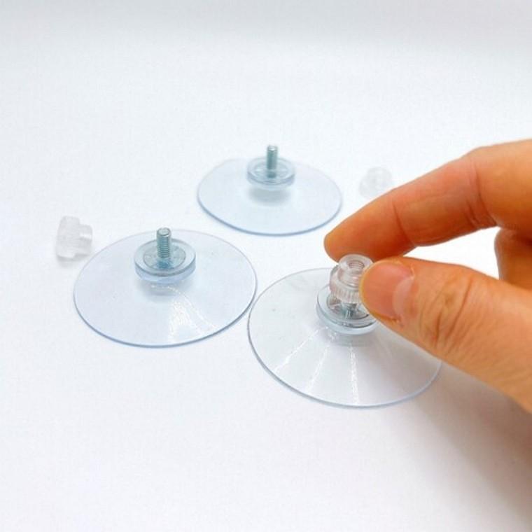 53mm 투명 초강력 압착판 나사 큐방 흡착판