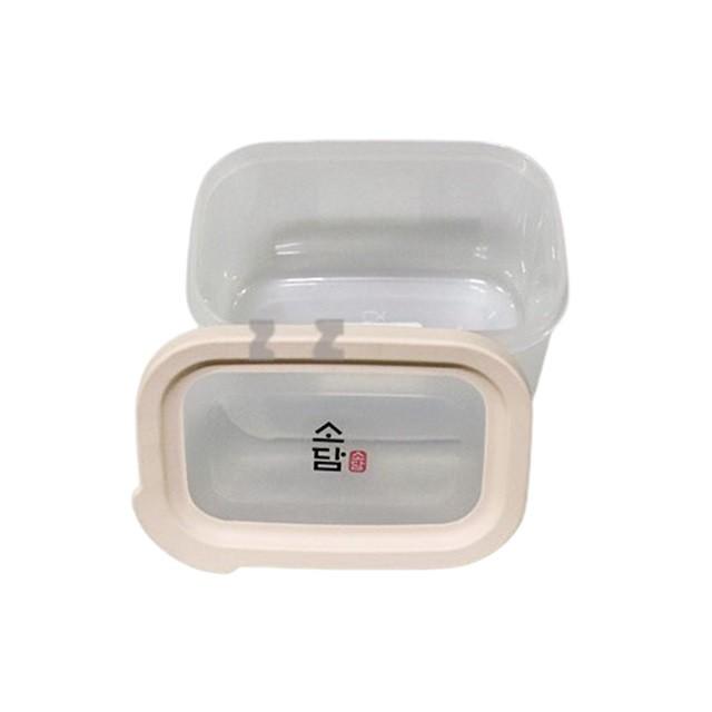 직사각 밀폐 반찬통 600ml 2호 전자렌지가능 보관통 반찬통 플라스틱반찬동 냉장고반찬통 밀폐용기