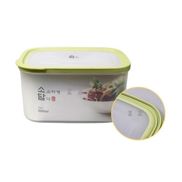 직사각 밀폐 반찬통 3000ml 7호 전자렌지가능 보관통 반찬통 플라스틱반찬동 냉장고반찬통 밀폐용기