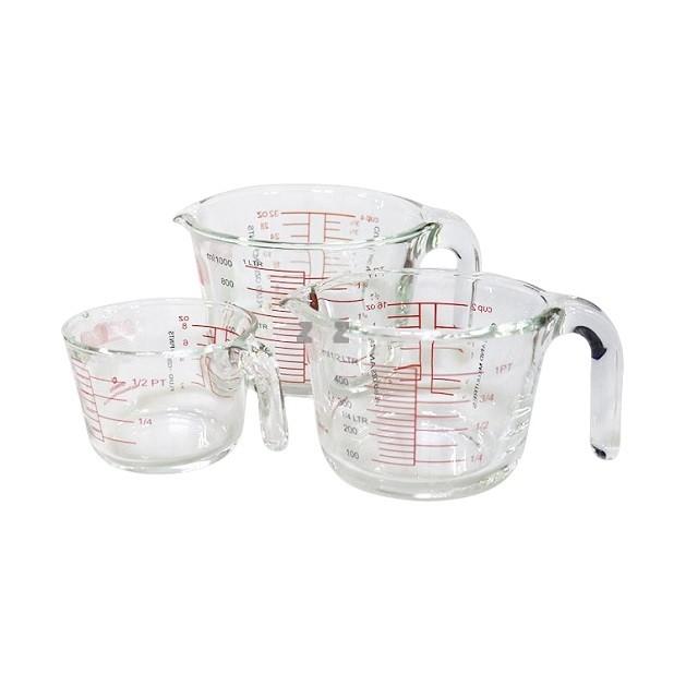 내열 유리 계량컵 - 소 250ml 눈금컵 용량측정 조리용계량컵 유리계량컵 소분컵 용량표시컵 내열계량컵