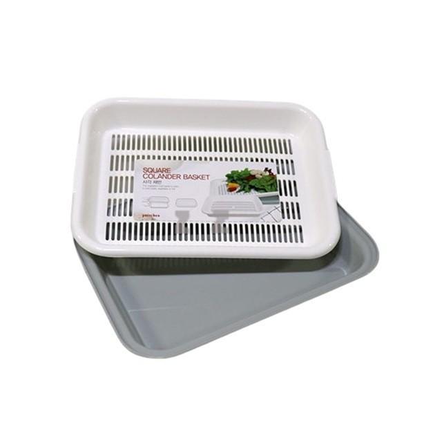 사각채반 소 (약28x4.5x20.5cm) 과일채반 채소채반 플라스틱채반 물빠짐 주방망바구니 야채채반 야채씻는통