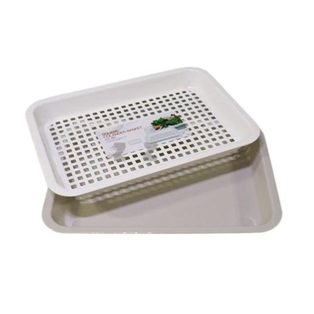 사각채반 대 (약37.5x4.5x27cm) 과일채반 채소채반 플라스틱채반 물빠짐 주방망바구니 야채채반 야채씻는통