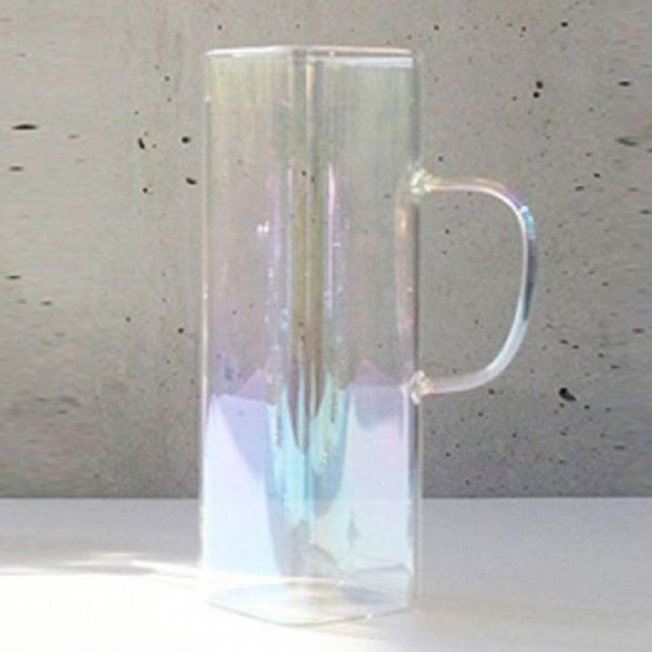 오로라 머그컵 내열유리 머그잔 커피잔 물컵 500ml