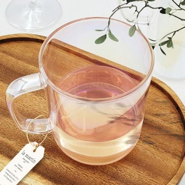 오로라 머그컵 내열유리 머그잔 커피잔 물컵 A 430ml