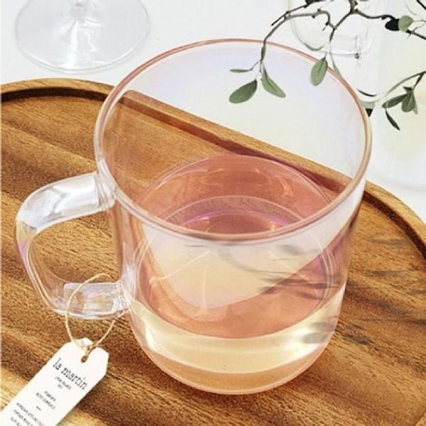 오로라 머그컵 내열유리 커피잔 머그잔 물컵 500ml