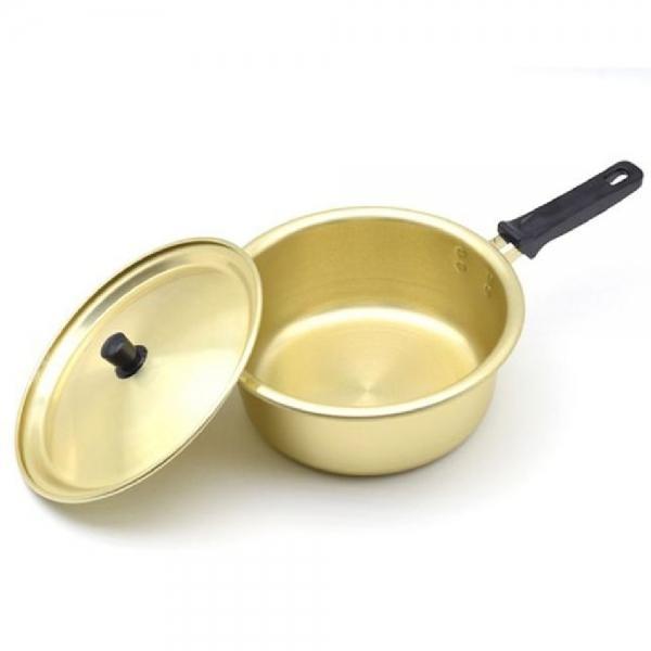 레트로 양은 냄비 찌게 라면 노란 편수 냄비 18cm