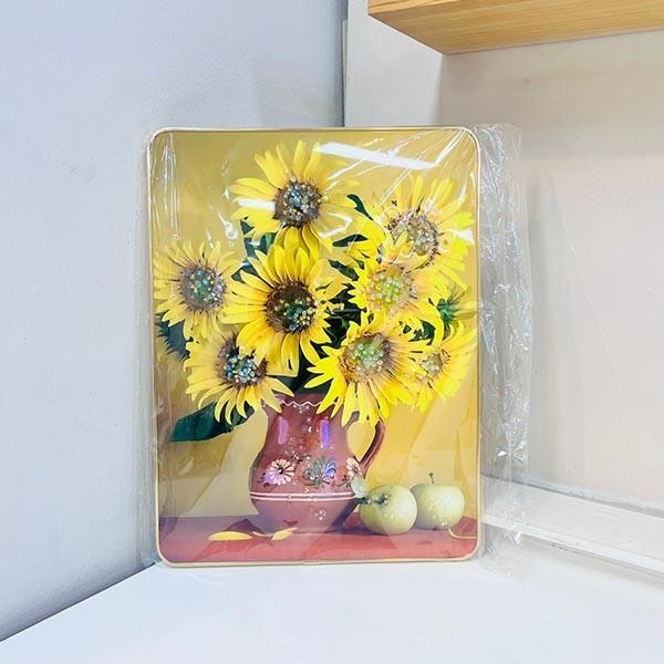 (ABM도매콜) 큐빅액자 30x40 (해바라기8송이화병)