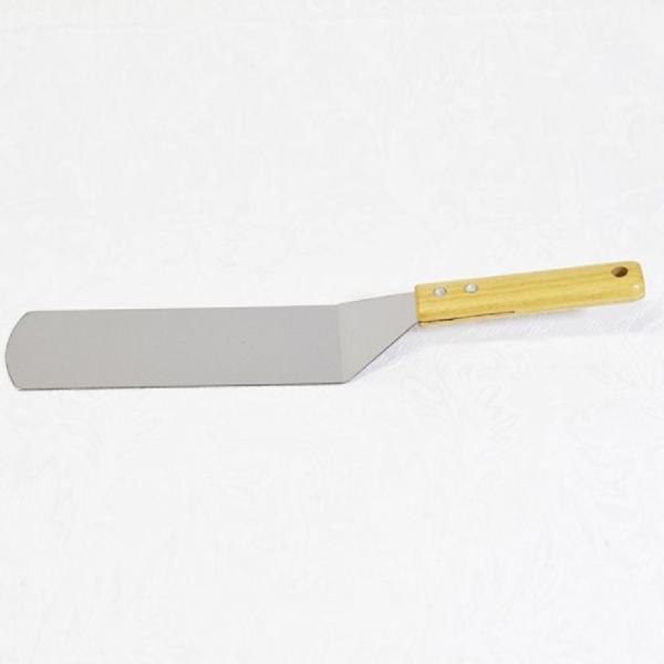 스텐 뒤집개 철판볶음 피자 스파츌라 우드 사각 대