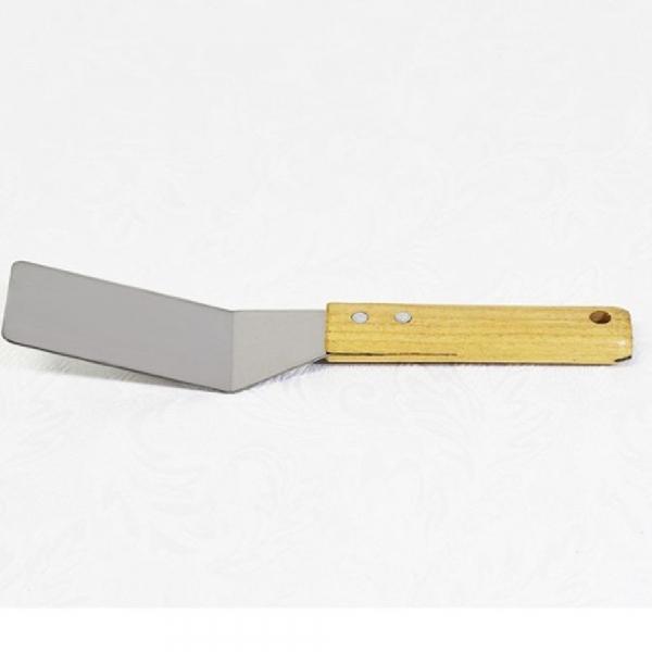 스텐 뒤집개 철판볶음 피자 스파츌라 우드 사각 소
