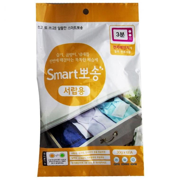 스마트 뽀송 서랍용 습기제거 및 탈취제 30g 6개