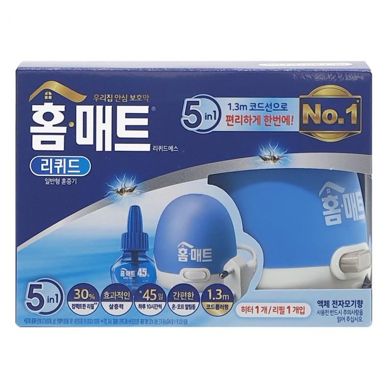홈매트 코드훈증기+리퀴드리필 45일 모기약 교체용 퇴치 전자모기향 해충 살충제
