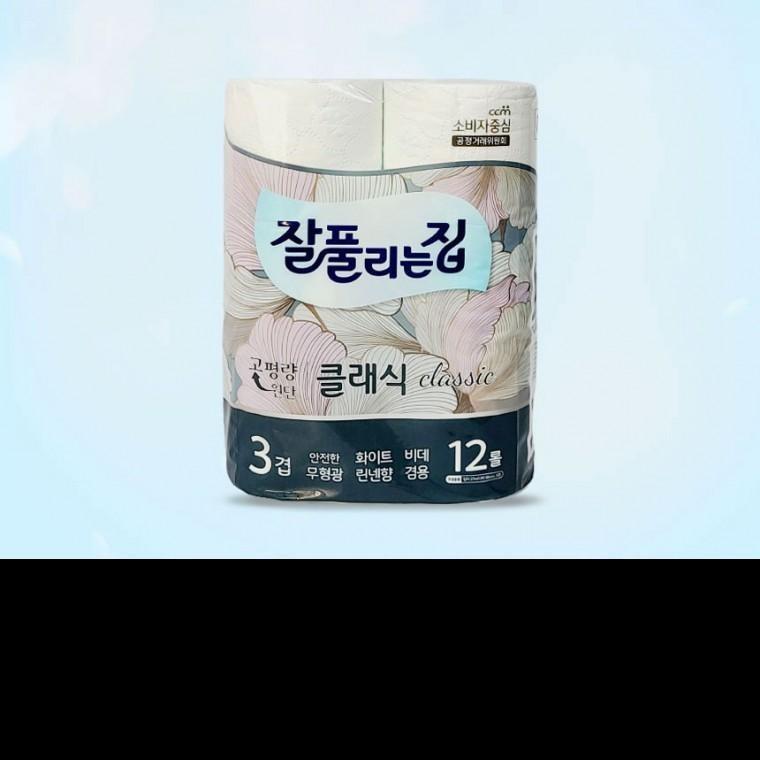 JU 잘풀리는집 클래식 12롤 화장지