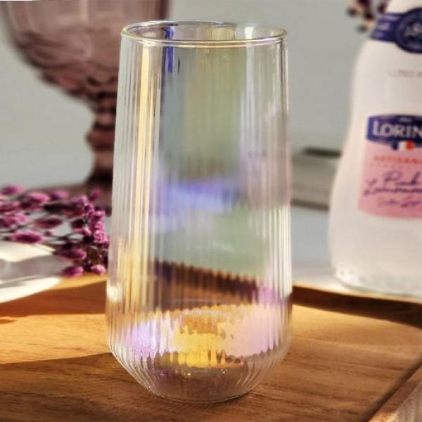 오로라 유리컵 내열 유리잔 술잔 맥주컵 라떼잔 470ml