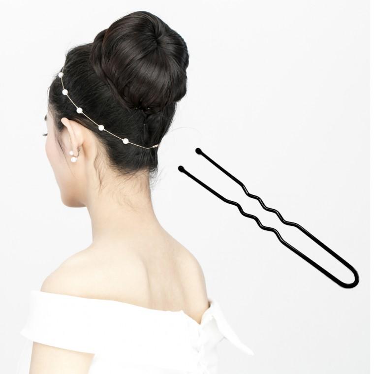 승무원 올림머리 똥머리 업스타일 U핀 실핀 6cm 50ea
