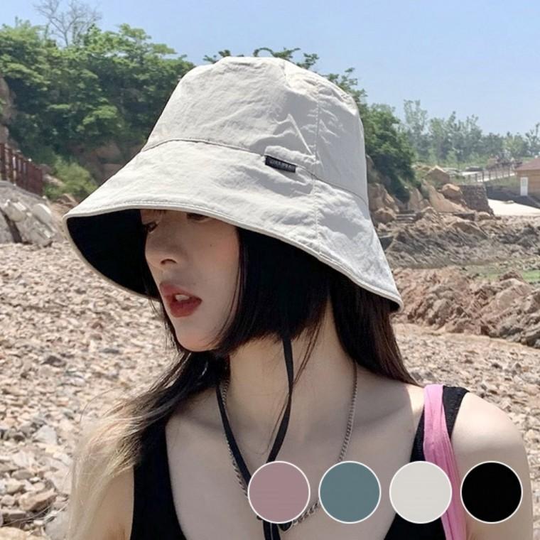 리버시블 양면 착용 가능 베이직 디자인 여성 버킷햇