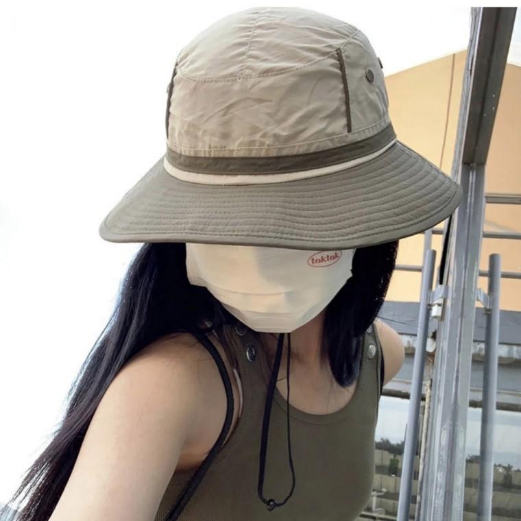 아웃도어 등산 예쁜 배색 통기성 여성 사파리햇