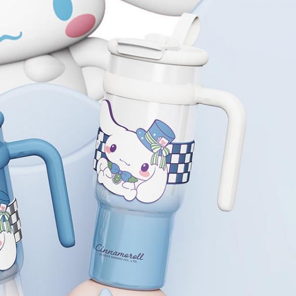 시나모롤 화이트블루 대용량 투톤 텀블러 900ml