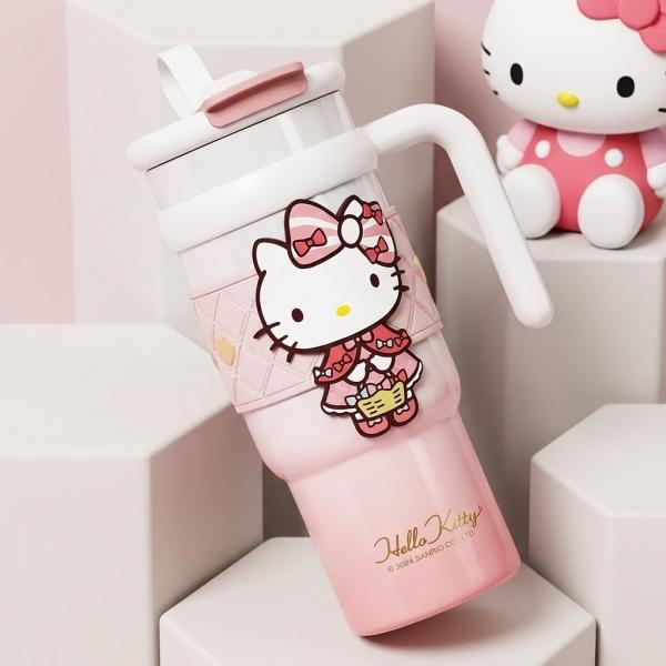 화이트핑크 대용량 투톤 텀블러 900ml