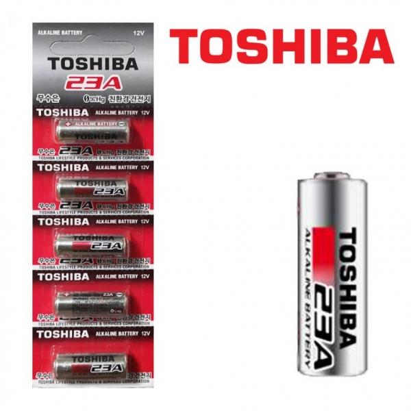 TOSHIBA 23A 12V 알카라인 건전지5개