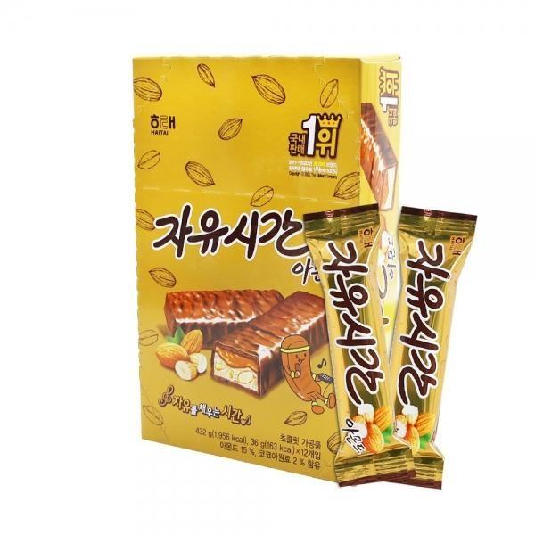 해태 자유시간 아몬드 36gx12개 초코바