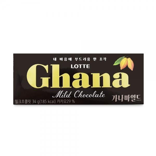 롯데 가나마일드 초콜릿 34gx1개 밀크초코