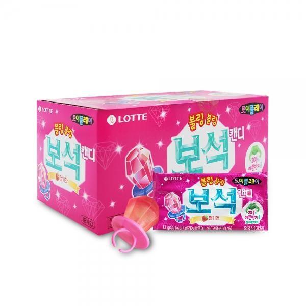 반지사탕 보석캔디 딸기맛 13gx18개 어린이간식
